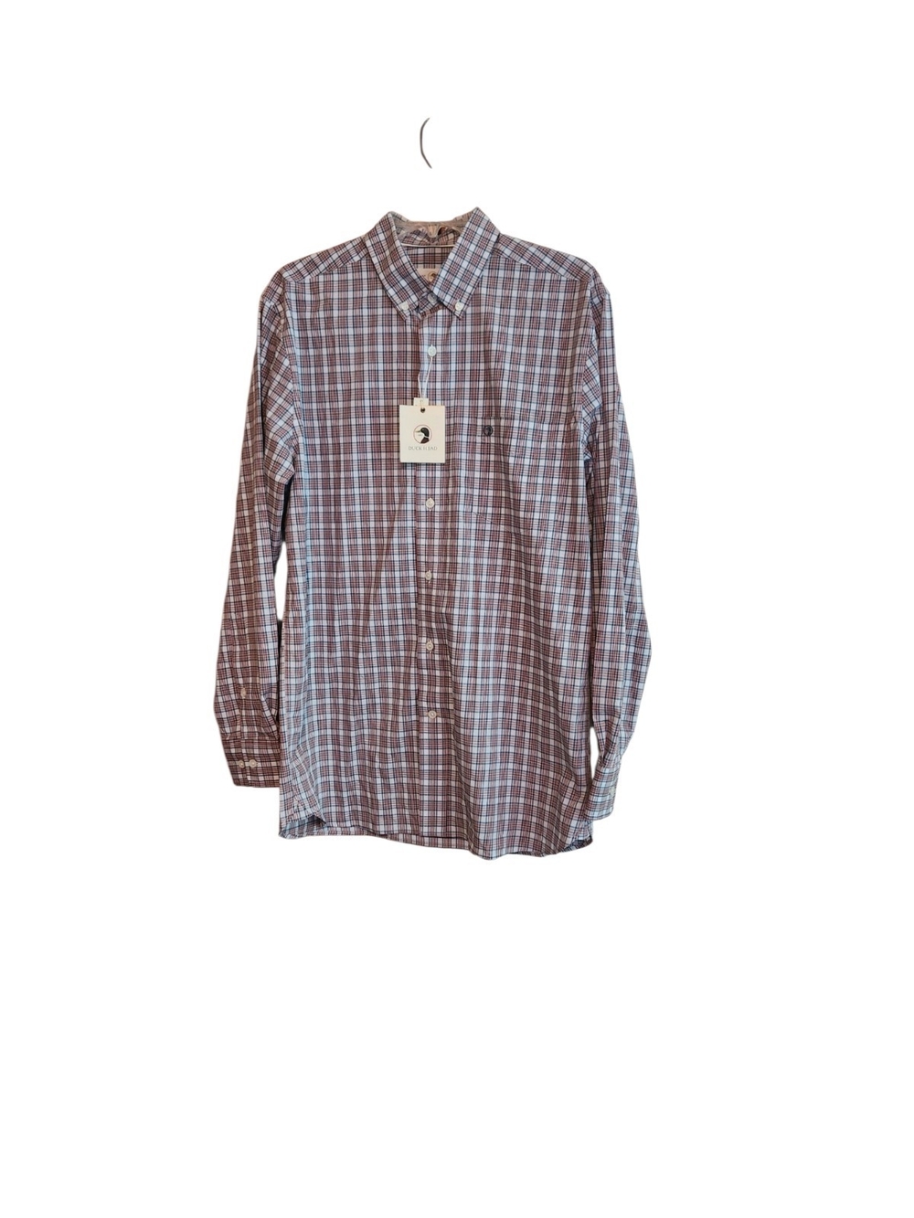 NWT Duck Head Aldridge Red Blue Plaid Button-Down Shirt
